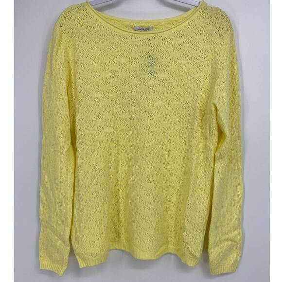 Vila Milano Womens Yellow Super Soft Knit Sweater NEW Size XL - Picture 1 of 9